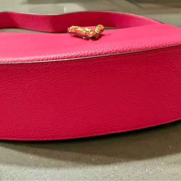 New!! Versace Virtus Hot Pink Mini Hobo Purse + COA - Picture 4 of 10